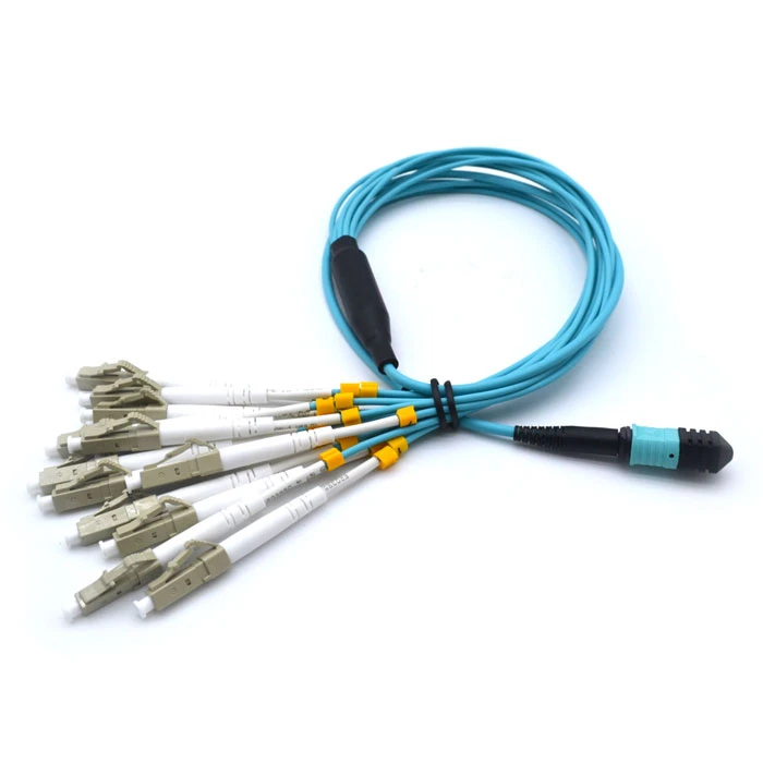 OM4 Multi-Fiber 100Gb Multimode 50/125 Волоконно-оптический кабель MTP/MPO к волокну проламывания 12 LC